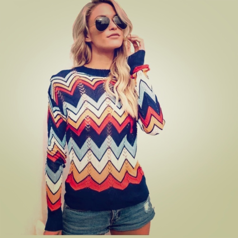 Multicolored Knit Sweater
